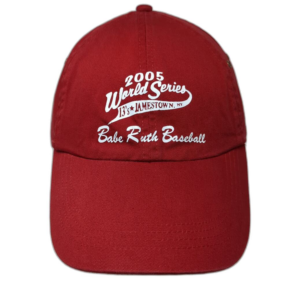 Anvil Baseball Cap Red One Size Slideback 2005 World Series Babe Ruth NY Hat